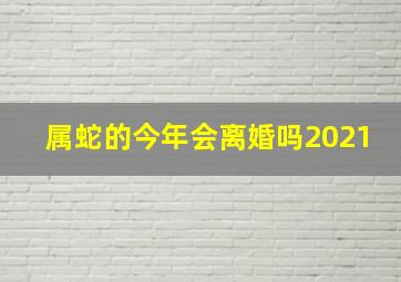 属蛇的今年会离婚吗2021