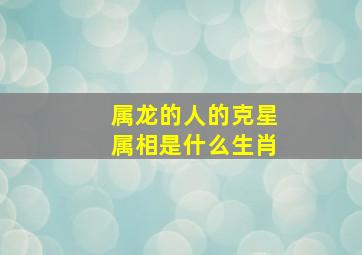 属龙的人的克星属相是什么生肖