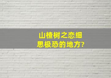 山楂树之恋细思极恐的地方?