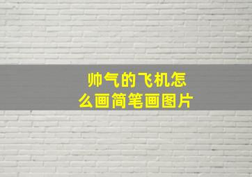 帅气的飞机怎么画简笔画图片