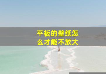 平板的壁纸怎么才能不放大