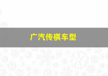 广汽传祺车型