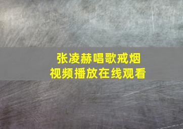 张凌赫唱歌戒烟视频播放在线观看