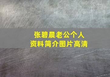 张碧晨老公个人资料简介图片高清