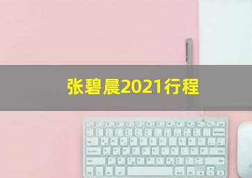 张碧晨2021行程