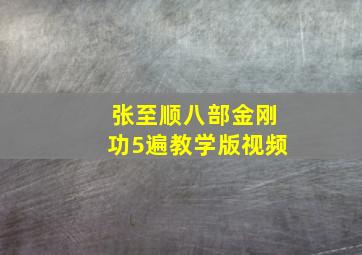 张至顺八部金刚功5遍教学版视频