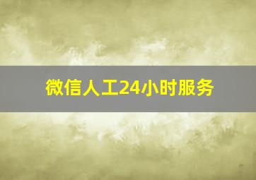 微信人工24小时服务