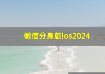 微信分身版ios2024