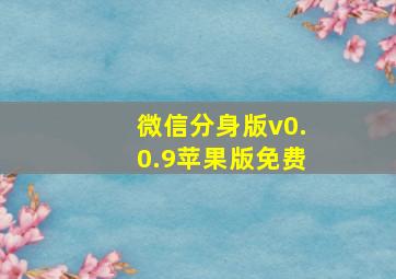 微信分身版v0.0.9苹果版免费