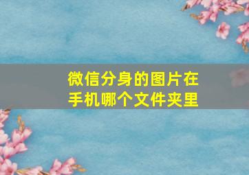 微信分身的图片在手机哪个文件夹里