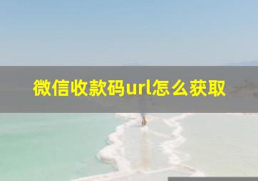 微信收款码url怎么获取