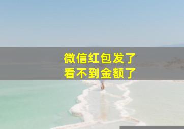 微信红包发了看不到金额了