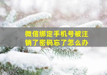 微信绑定手机号被注销了密码忘了怎么办