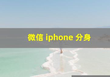 微信 iphone 分身