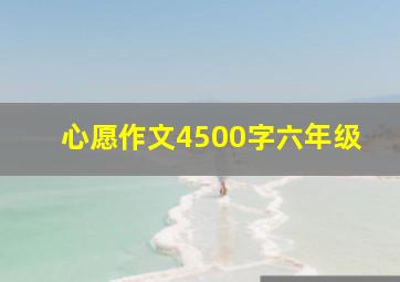 心愿作文4500字六年级