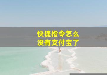 快捷指令怎么没有支付宝了