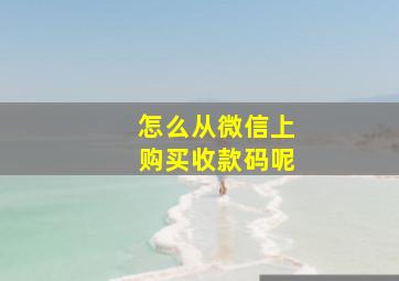 怎么从微信上购买收款码呢