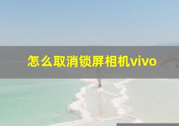 怎么取消锁屏相机vivo