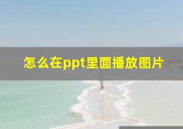 怎么在ppt里面播放图片