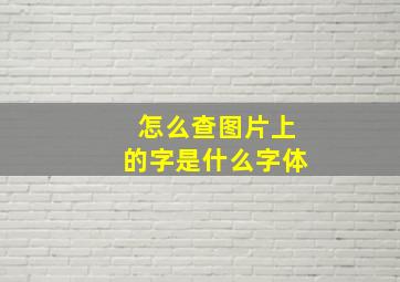 怎么查图片上的字是什么字体