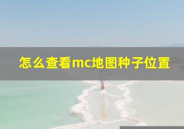 怎么查看mc地图种子位置