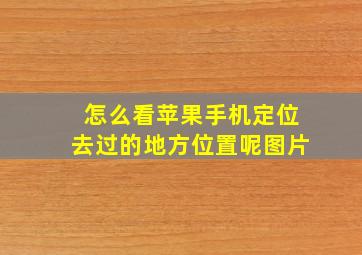 怎么看苹果手机定位去过的地方位置呢图片