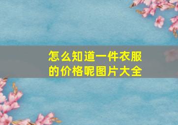 怎么知道一件衣服的价格呢图片大全