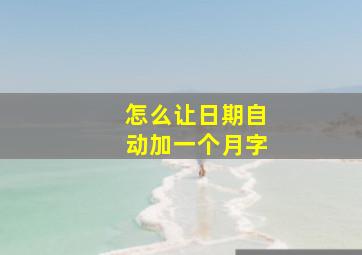 怎么让日期自动加一个月字