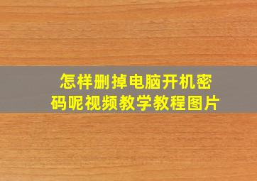 怎样删掉电脑开机密码呢视频教学教程图片