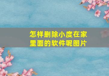 怎样删除小度在家里面的软件呢图片