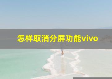 怎样取消分屏功能vivo