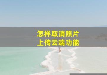 怎样取消照片上传云端功能