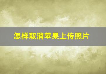 怎样取消苹果上传照片