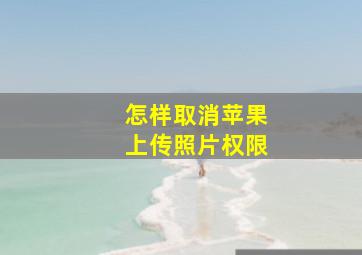 怎样取消苹果上传照片权限