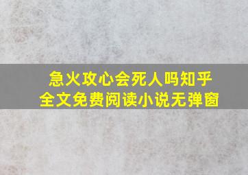 急火攻心会死人吗知乎全文免费阅读小说无弹窗