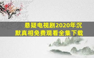 悬疑电视剧2020年沉默真相免费观看全集下载