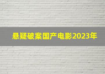 悬疑破案国产电影2023年