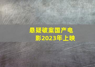 悬疑破案国产电影2023年上映