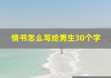 情书怎么写给男生30个字