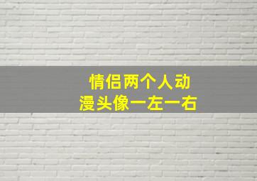 情侣两个人动漫头像一左一右