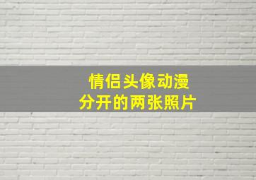 情侣头像动漫分开的两张照片