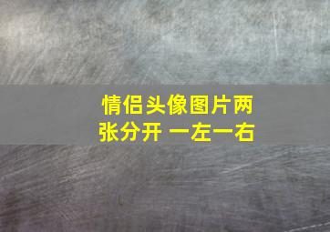 情侣头像图片两张分开 一左一右