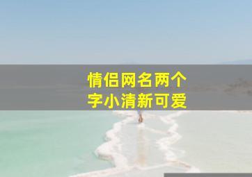 情侣网名两个字小清新可爱