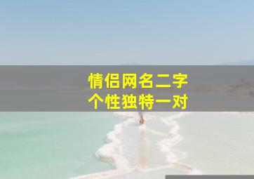 情侣网名二字个性独特一对