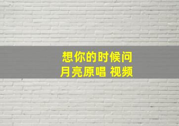 想你的时候问月亮原唱 视频