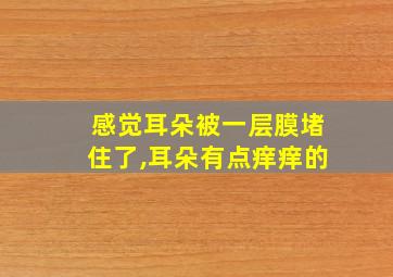 感觉耳朵被一层膜堵住了,耳朵有点痒痒的