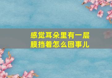 感觉耳朵里有一层膜挡着怎么回事儿