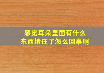 感觉耳朵里面有什么东西堵住了怎么回事啊