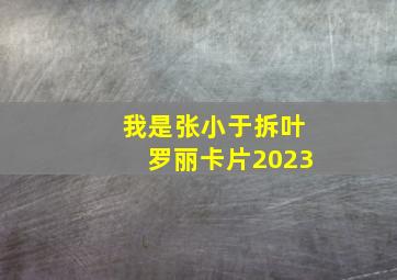 我是张小于拆叶罗丽卡片2023