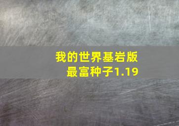 我的世界基岩版最富种子1.19